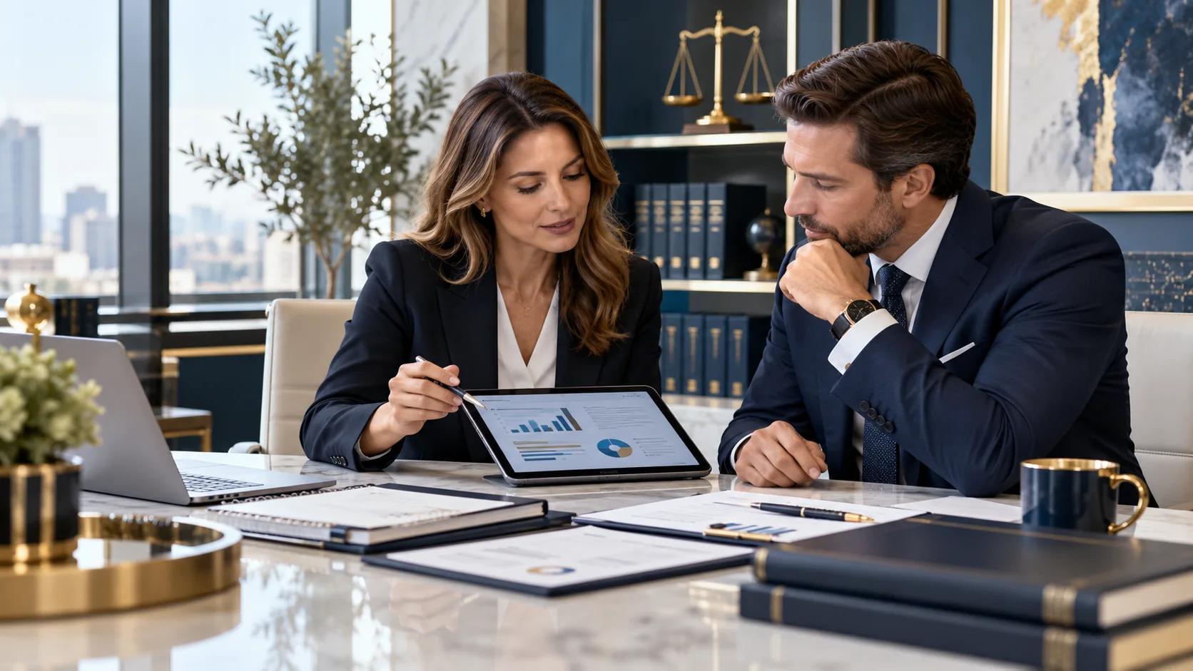 Illustrative consultation between legal and reporting professionals